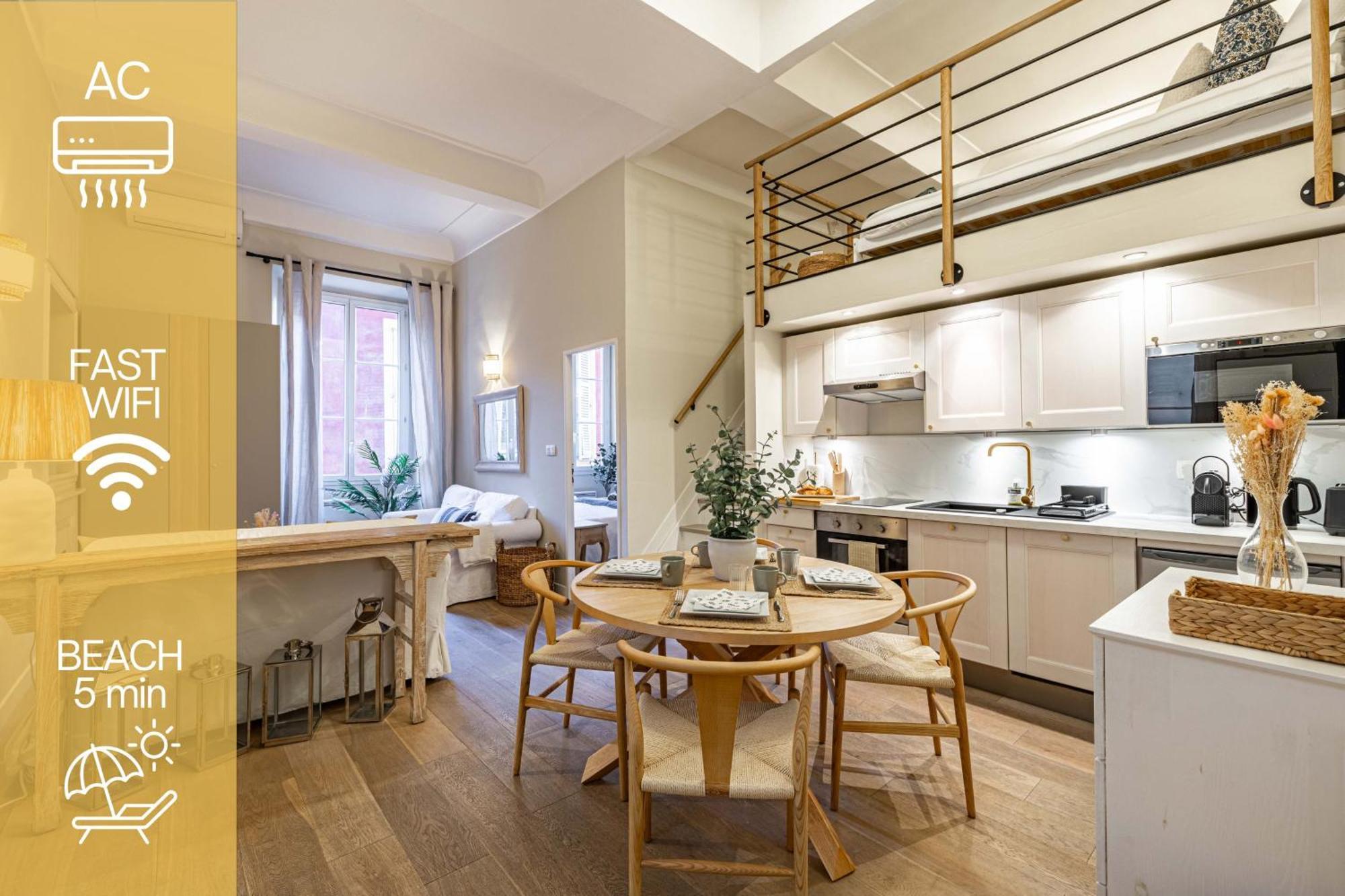 New!Chic Oasis Apt, Heart Of Nice, Family Friendly, Walking To The Beach! Dış mekan fotoğraf
